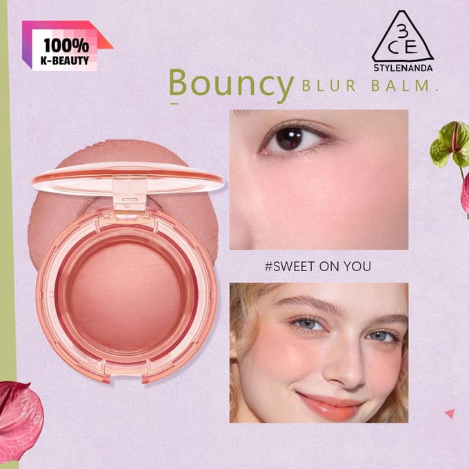 3ce Bouncy Blur Balm Gekleurde Editie(4,8 g)