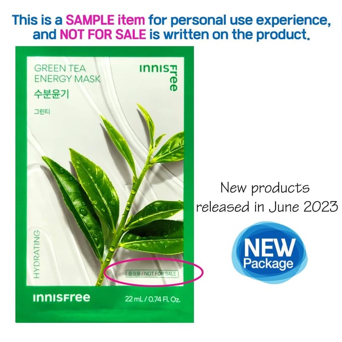 INNISFREE Groene Thee Energie Masker 22ml 30pcs