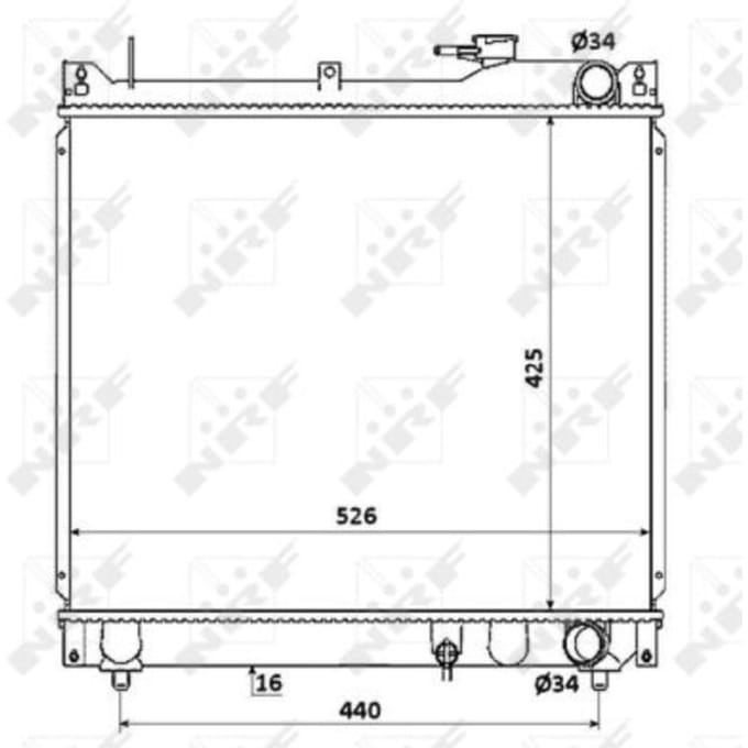 Radiator, motorkoeling NRF 53913