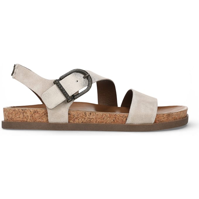 Blowfish Malibu Dames Cloud Zilveren Voetbed Rem Platte Sandals - Lance