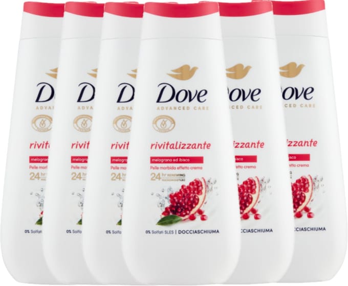 Dove Advanced Care - Douchegel - Reviving - 6x 225 ml - Voordeelverpakking