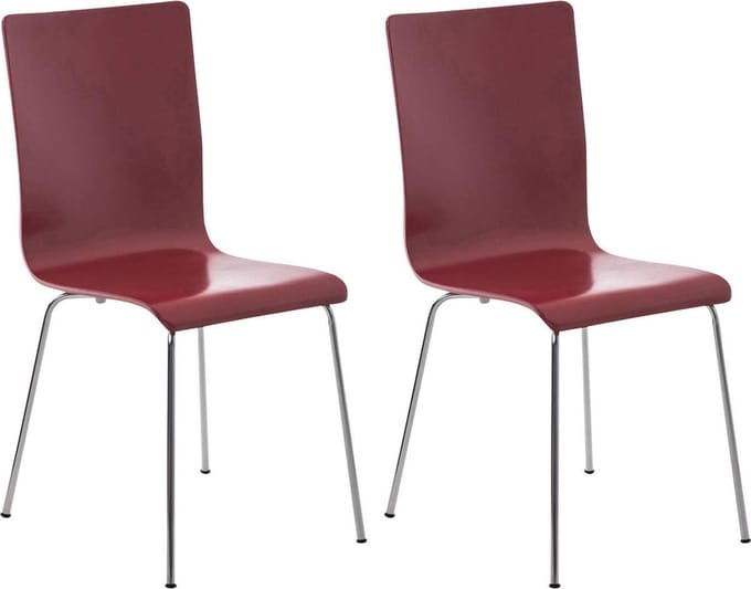 CLP Pepe Set van 2 Wachtkamerstoel rood