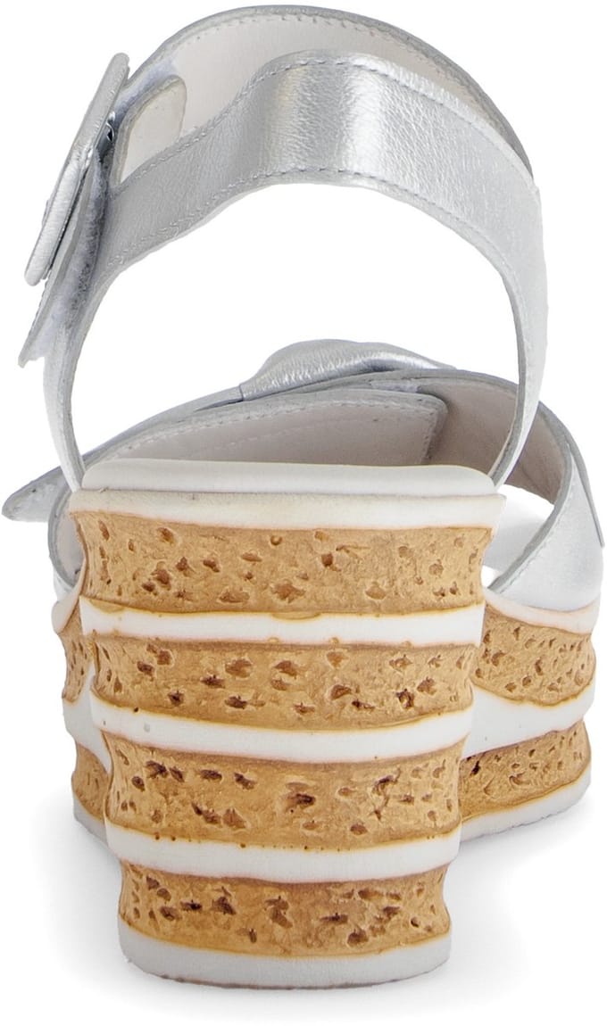 Gabor -Dames - zilver - sandalen - maat 38.5