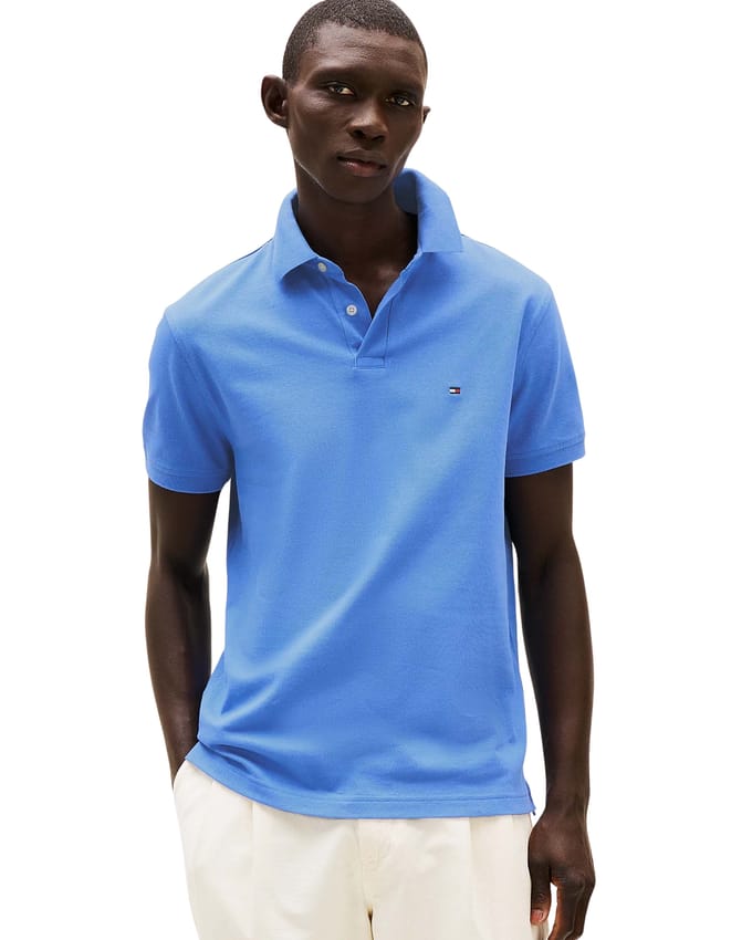 Tommy Hilfiger 1985 Regular Polo - heren poloshirt - middenblauw