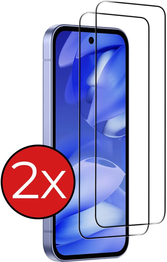 Screenprotector - 2 Stuks - Geschikt voor Google Pixel 9a - Full Cover - Beschermglas - Gehard Glas - Tempered Glass - Screen Protector