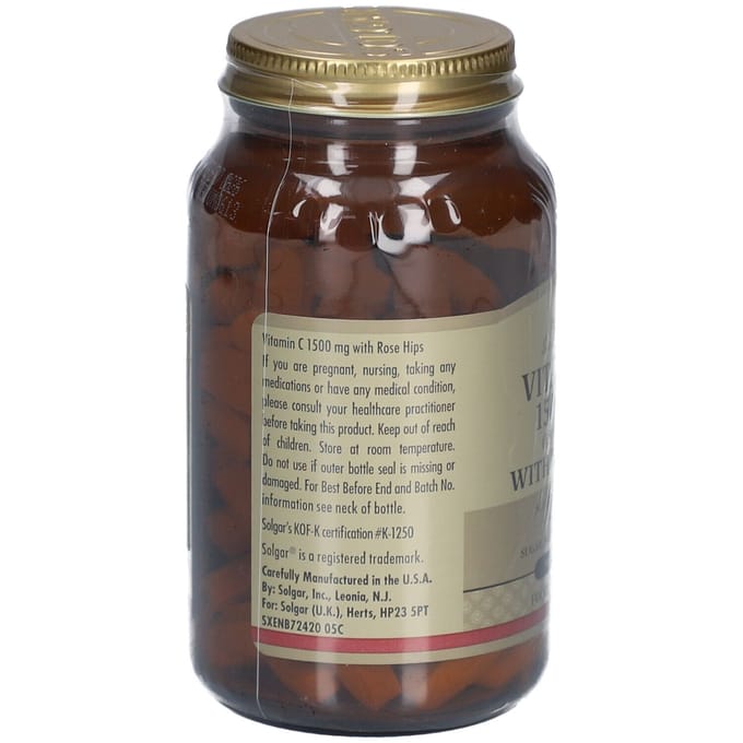 Solgar Vitamin C With Rose Hips 1500 mg | Rozenbottel 90 Tabletten