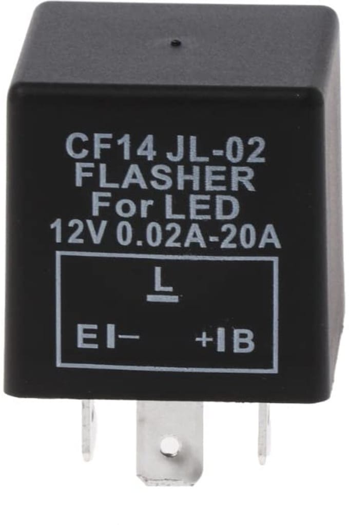 LED knipperlichtrelais 12V lastonafhankelijk 0,02-20A 3-polig CF14 flasher