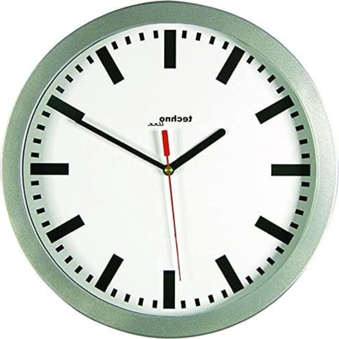 Quartz wandklok met thermometer en Hygrometer - Technoline WT 78 - zilver - 3cm Ø