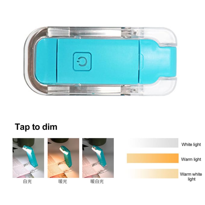 Led oplaadbare clip-on boeklamp Oogverzorgende flexibele bladwijzerleeslamp groen