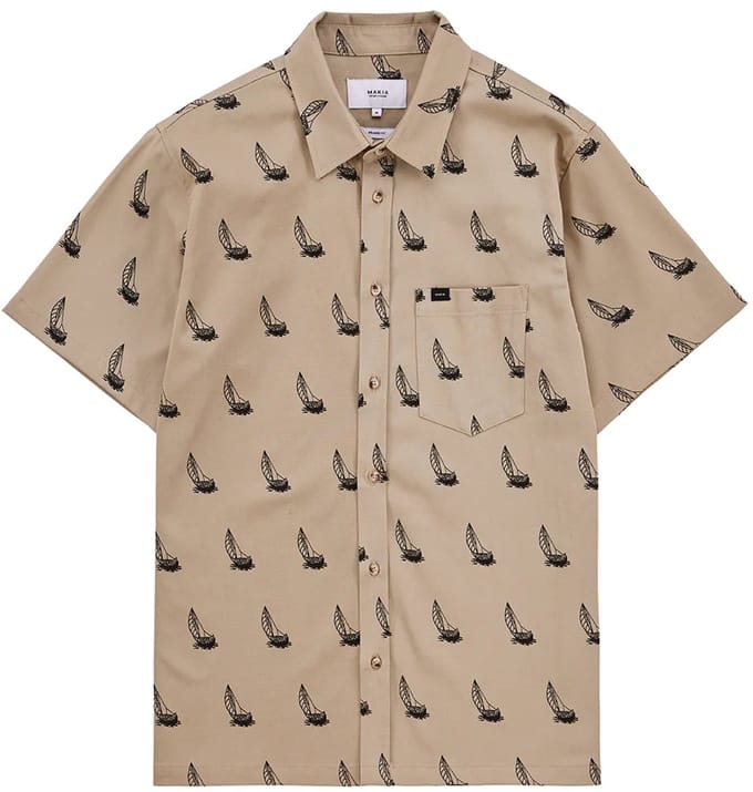 Makia Heeling Overhemd Met Korte Mouwen Beige L Man