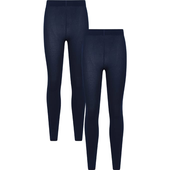 Mountain Warehouse Dames/Dames Geborstelde Isotherm Thermische Legging (Set van 2) (Marine)