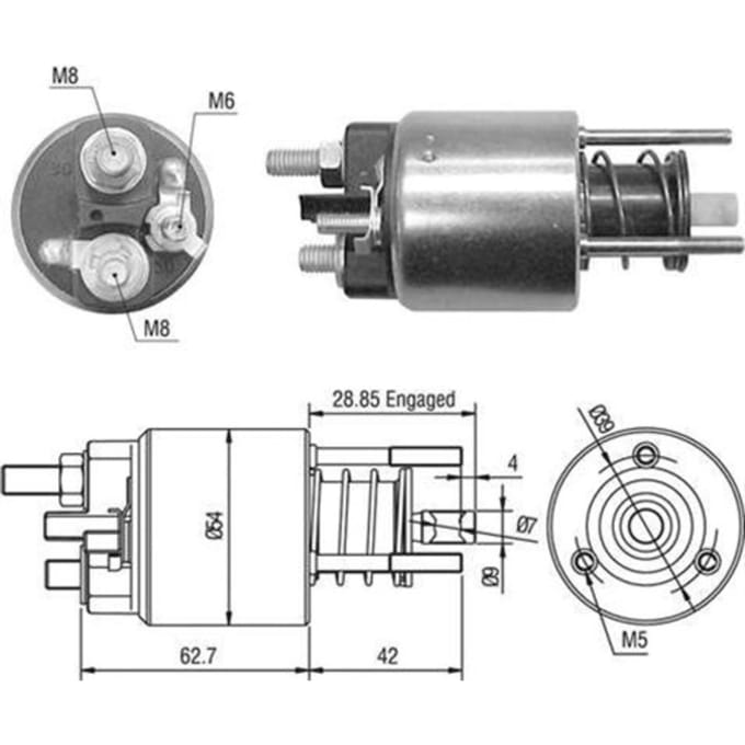 Magneetschakelaar, starter MAGNETI MARELLI 940113050453