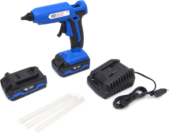 Professioneel Lijmpistool op Accu 20 Volt - 2,0AH inclusief 2 Accu's