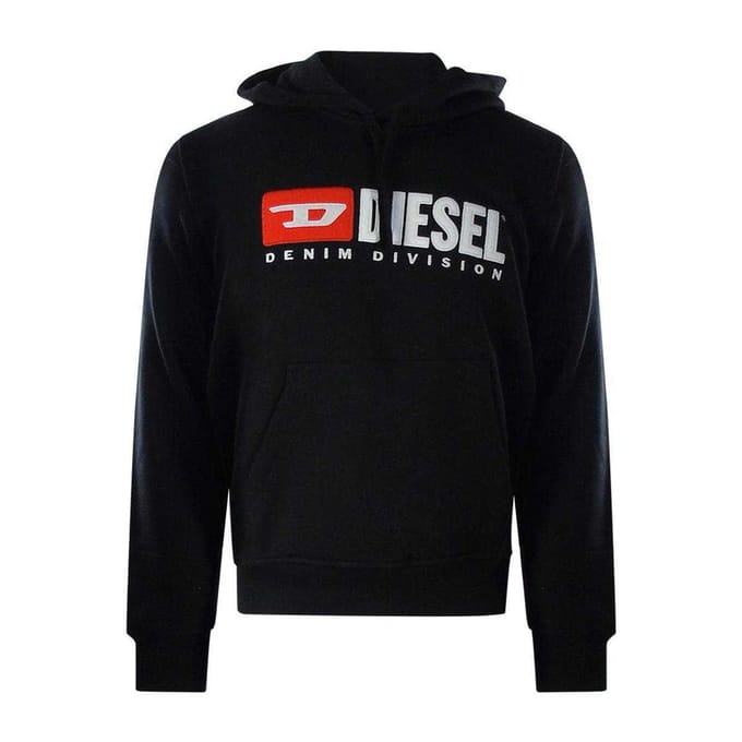 Diesel Heren Divisie Logo Hoodie (Zwart)
