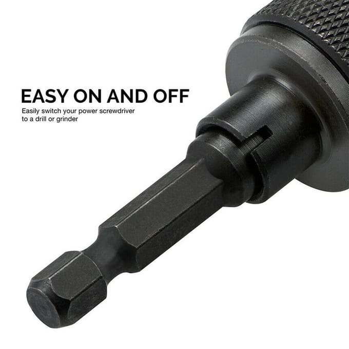 1/4 inch snelspanboorhouder conversie zeskant schacht adapter boor snelwissel driver zwart