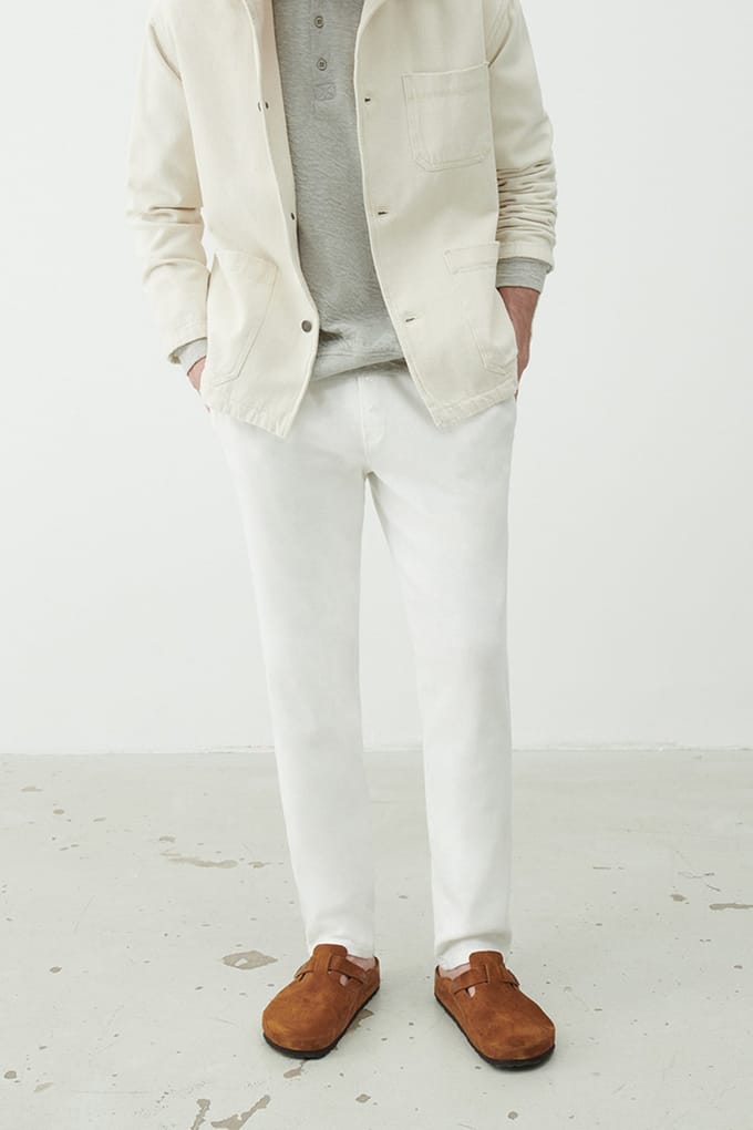 American Vintage Sonicake Sweat Pants Blanc Größe: M | Jogginghosen Outlet | Herren