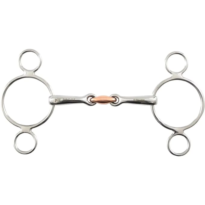 3-rings paardenbit met koperen pad Premier Equine