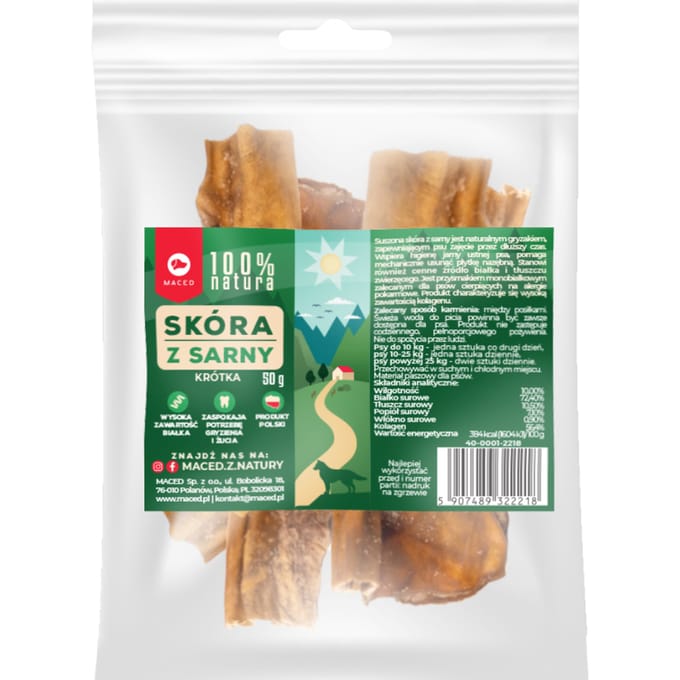 50g Maced hertenhuid hondensnacks