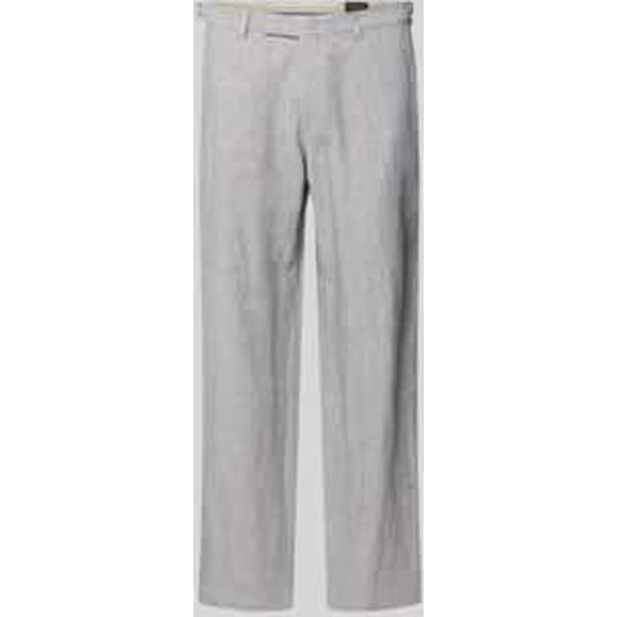 regular fit linnen broek met Franse steekzakken