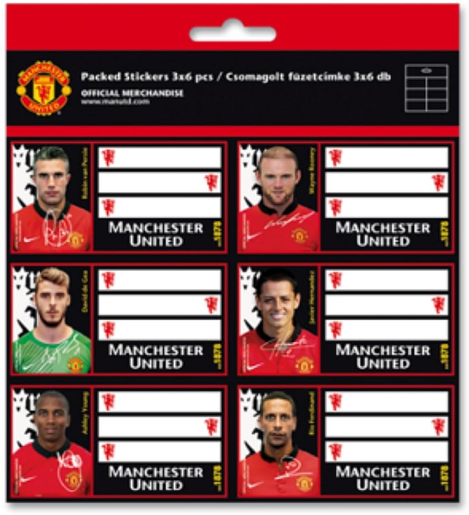 Manchester United School Stickers