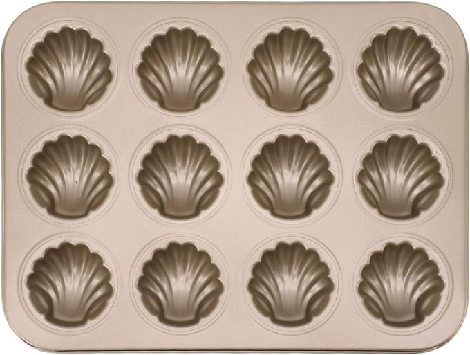 SolidKeus - Madeleines Bakvorm van Koolstofstaal met 12 Sleuven