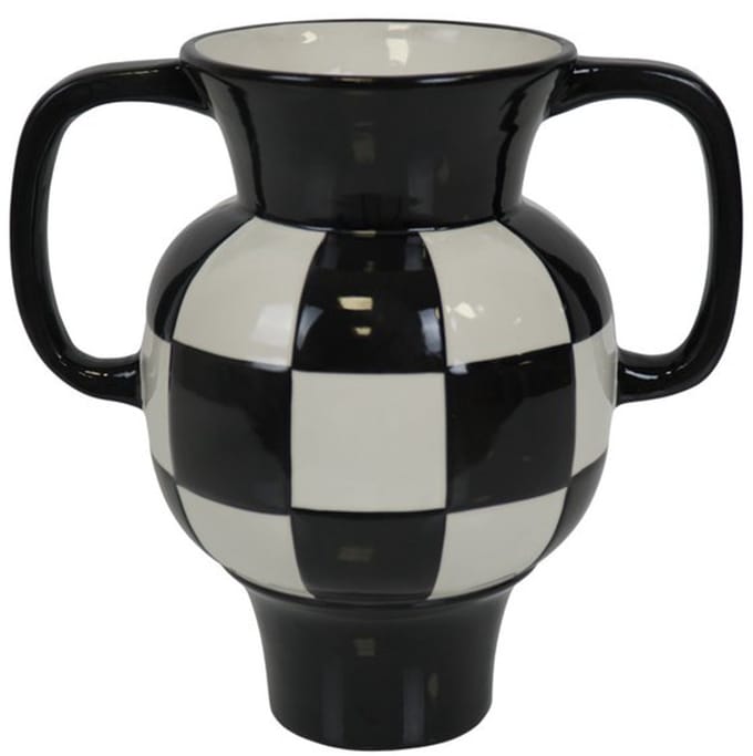 Vaas Keramiek - Zwart/Wit - 22x14,5x22,5cm