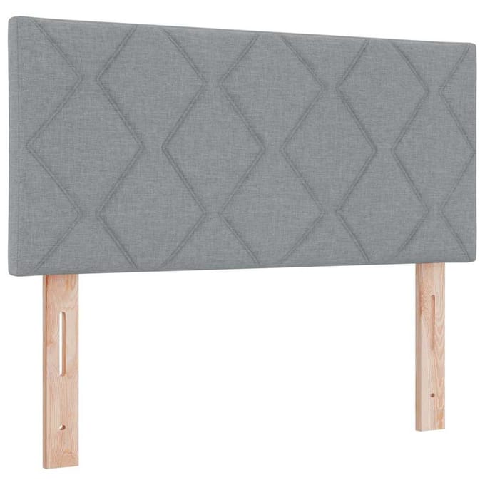 vidaXL - Hoofdbord - Lichtgrijs - 100 - cm - Stof