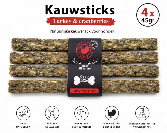 Haba's Tatanka - Kauwsticks - Kalkoen en Cranberries 1 st