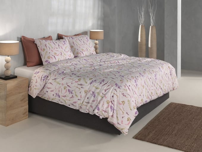 Zohome Paco Dekbedovertrek - Extra breed - 260x200/220 cm - Pink