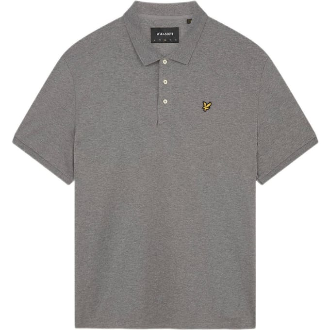 Lyle and Scott Polo Plain Grijs - Maat S - Heren