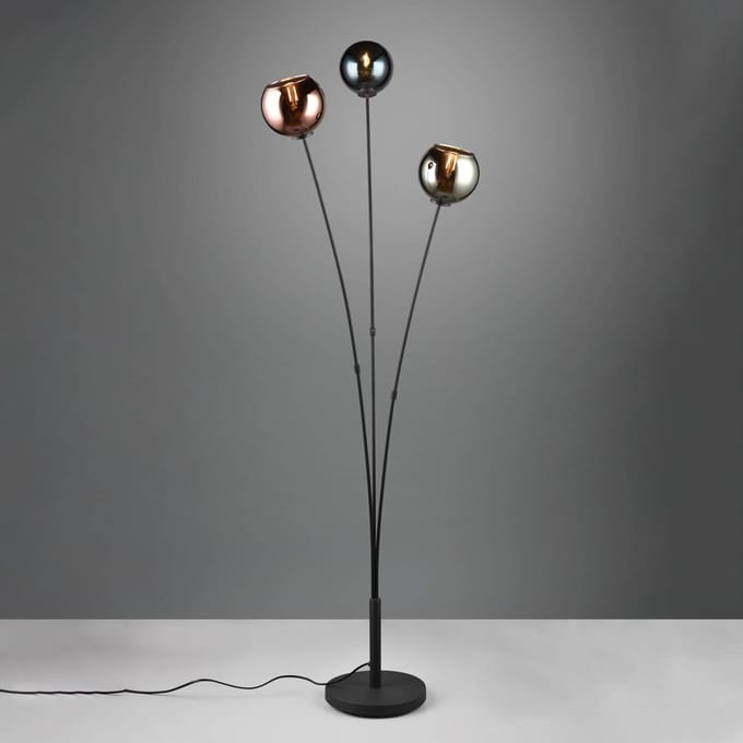 REALITY SHELDON - Vloerlamp - Multicolour - excl. 3x E14 4 W - Voetschakelaar
