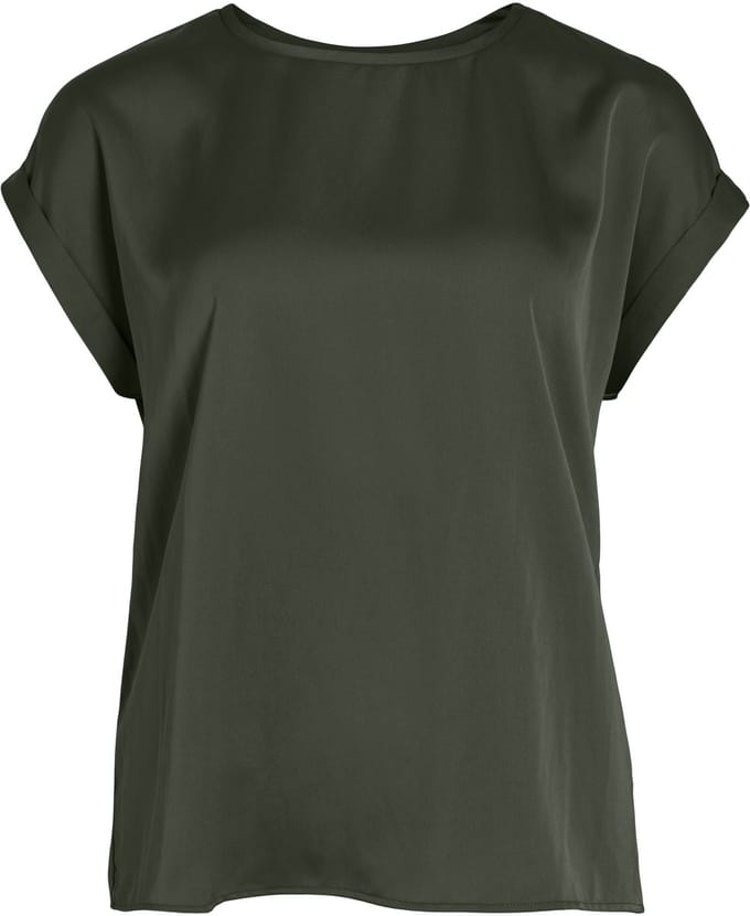 VILA - VIELLETTE S/S SATIN TOP - NOOS - Dames - Blouses