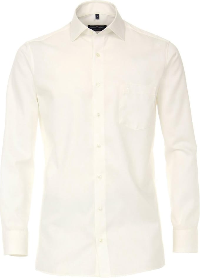 Casa Moda Heren Overhemd Ecru Twill Effen Comfort Fit - 51