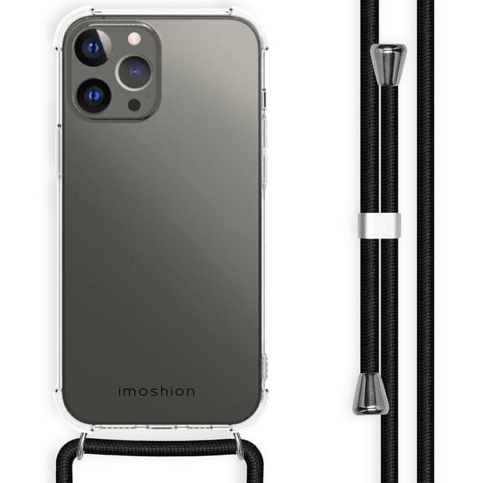 imoshion Hoesje - Geschikt voor Apple iPhone 13 Pro Max - Backcover met koord - Zwart