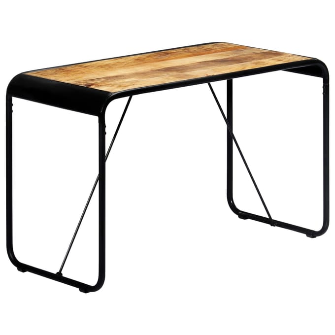 vidaXL - Eettafel - 118x60x76 - cm - massief - ruw - mangohout