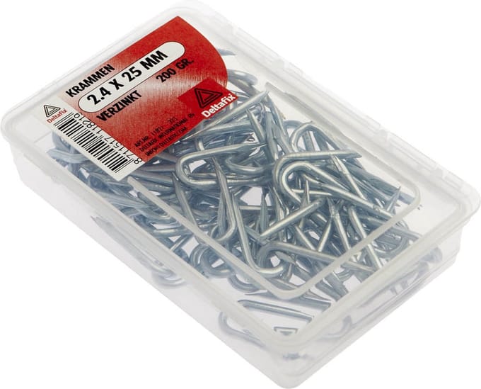 Deltafix krammen verzinkt 2.4 x 25 mm 200 gr.