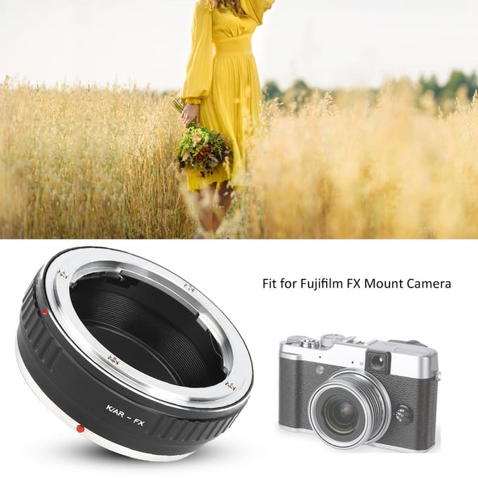 Fikaz k AR Lens Mount Adapter Ring voor Konica Lens naar voor Fujifilm FX Mount Camera black