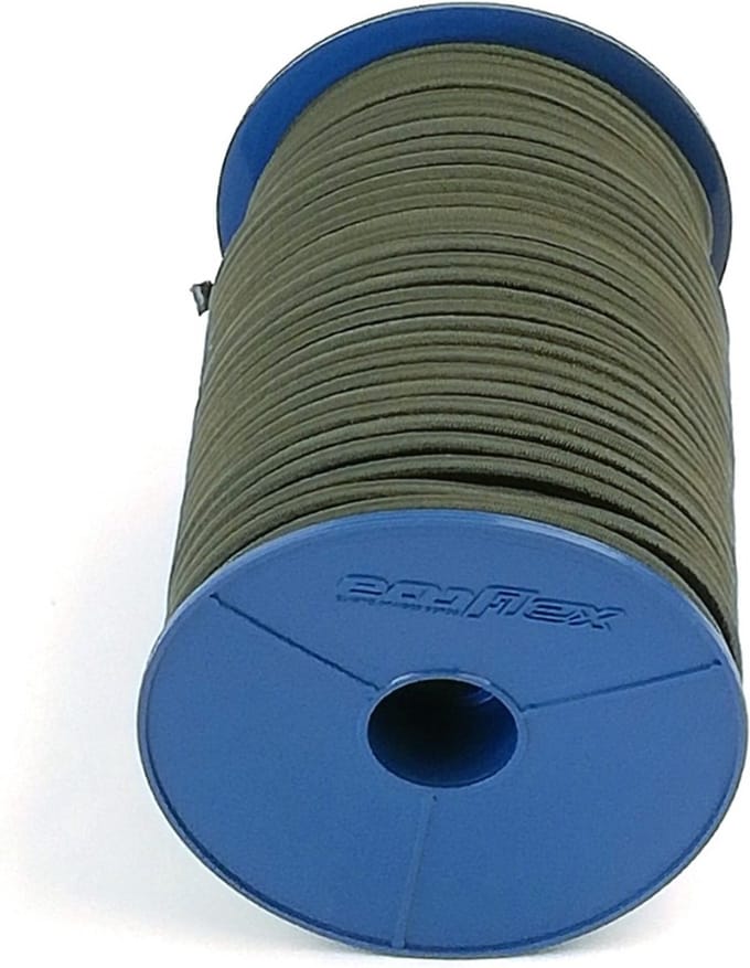 Elastisch Touw - 6mm - Camo groen - 100 meter op rol