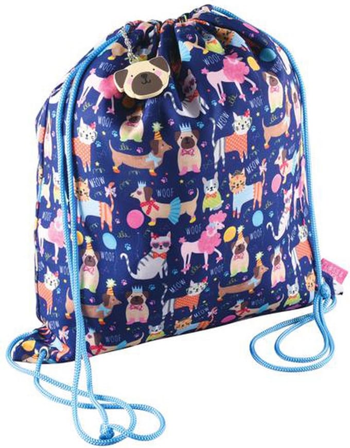 Floss & Rock Huisdieren - Gymbag 40 x 36 cm - Blauw