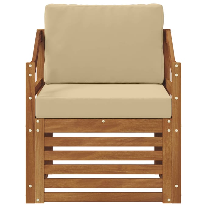 vidaXL - Buiten - bank - set - Massief - Acacia - Hout - en - Polyester