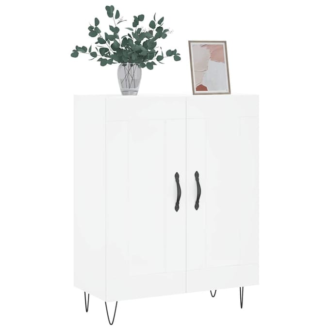 vidaXL - Dressoir - 69,5x34x90 - cm - bewerkt - hout - wit