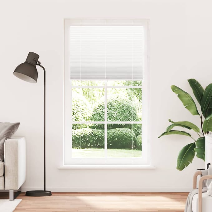 vidaXL - Plissé - rolgordijn - 105x200 - cm - stofbreedte - 104,4cm - polyester - wit