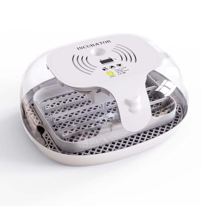 Incubateur pour œufs à couver, retournement automatique des œufs, plateau à œufs multifonctionnel, couvercle Transparent Model B (16 eggs)  AU Plug blanc