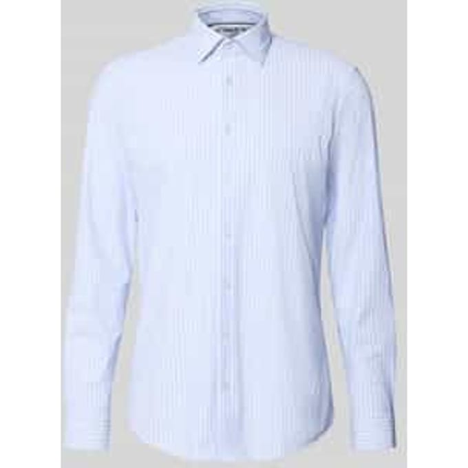 slim fit zakelijk hemd met kentkraag