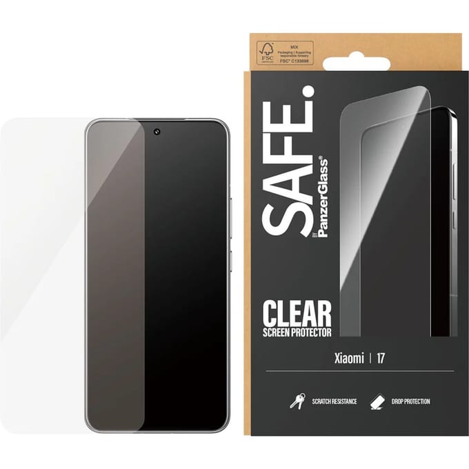 SAFE by PanzerGlass Ultra-Wide Fit Screenprotector voor de Xiaomi 17