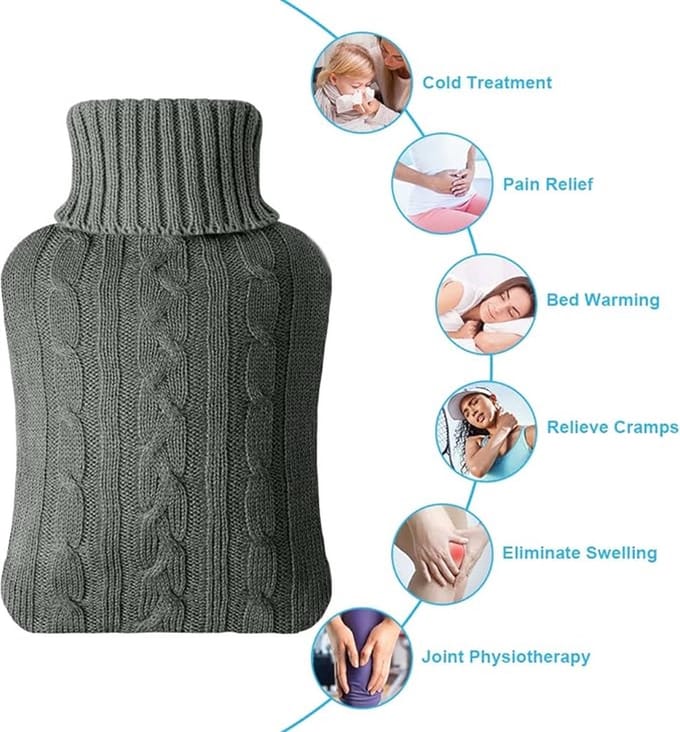 Warm water kruik 32 x 19 x 4.4 centimetres , 2 Litres / en Fr : Bouillotte
