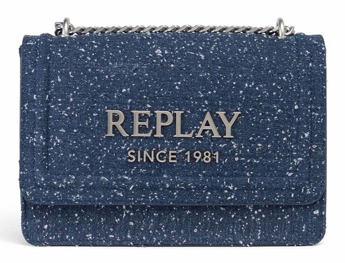 REPLAY schoudertas Crossbody Bag Blu Denim blauw