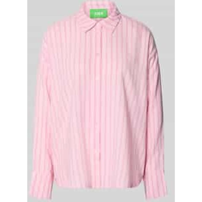 Overhemdblouse met linnen en knoopsluiting model 'ALMIRA'