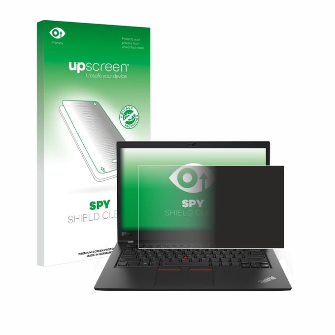 upscreen - privacy screenprotector voor Lenovo ThinkPad T480 / T480s - Folie Beschermfolie Blauwlichtfilter