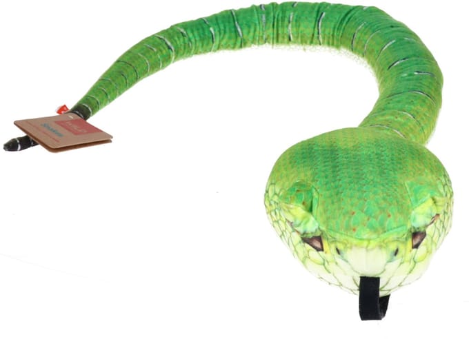 Wild Repbulic Groefkopadder knuffel - groen - 137 cm - pluche - knuffeldier - slangen